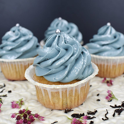 Cupcakes with blue icing